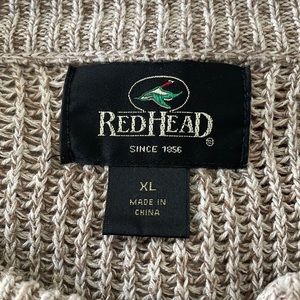 Red head Tan and brown sweater